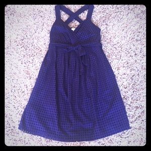 Motherhood cross-back halter dress